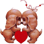 Gif animé coeur chiens